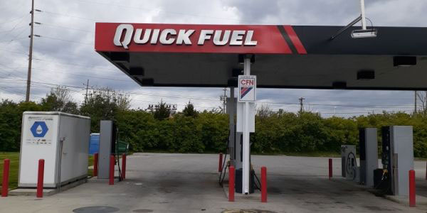Quick Fuel Cardlock Site Image with DEF tank to the left.